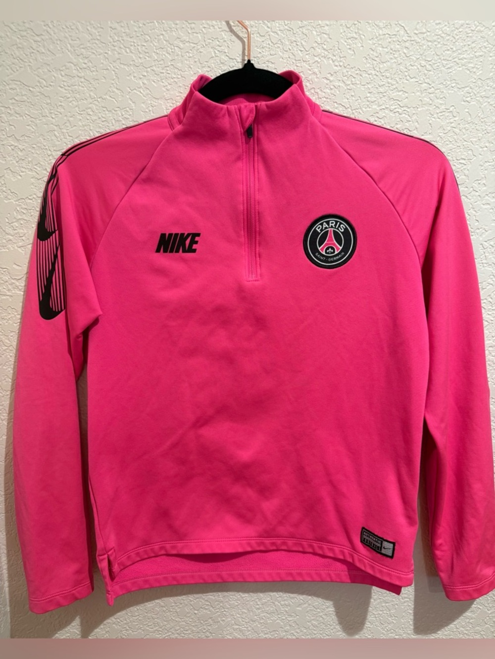 Nike Kids' PSG Pink Quarter-Zip Training Top